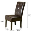 Coolbibila Faux Leather Dining Chairs Set of 2,Button Tufted Dining Room Chairs,High Back,Rubberwood Legs Mid Century Style Dinner Chairs - 4 of 4