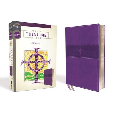 Nrsv, Thinline Bible, Compact, Leathersoft, Purple, Comfort Print - by  Zondervan (Leather Bound)