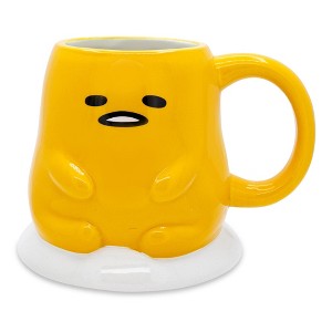 Silver Buffalo Sanrio Gudetama "Lazy Egg" Sculpted Ceramic Mug | Holds 20 Ounces - 1 of 4