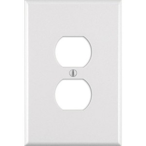 Leviton White 1 gang Thermoset Plastic Duplex Wall Plate (Model No. 88103) (Pack of 25) - 1 of 1