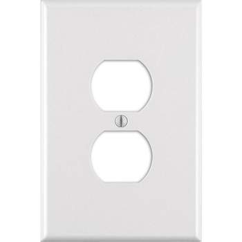 Leviton White 1 gang Thermoset Plastic Duplex Wall Plate (Model No. 88103) (Pack of 25)