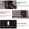TV Stand with Fireplace for 65+ Inch TV, Farmhouse Entertainment Center with 18" Fireplace & Sliding Door, Wood TV Consoles for Living Room - 3 of 4