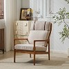 Christopher Knight Home Zephys Mid-Century Modern Wooden Armchair with High Back and Cushions - 2 of 4