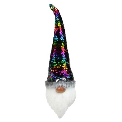 Northlight Gnome with Rainbow Flip Sequin Hat Christmas Decoration - 13" - Multicolor
