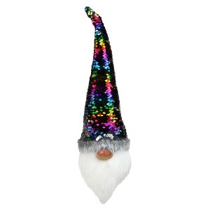 Northlight Gnome with Rainbow Flip Sequin Hat Christmas Decoration - 13" - Multicolor - 1 of 4