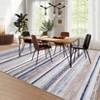 Modern Area Rug 6x9 Washable Striped Accent Carpet with Non-Slip Backing, Stain-Resistant Low Pile Indoor Mat, Foldable Contemporary Throw Rug - 2 of 4