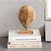 Storied Home Hand Carved Teakwood Face Sculpture, Natural - 3 of 3