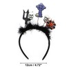 Unique Bargains Halloween Spiders Pattern Headband 4.72" Diameter Black Purple 1 Pc - 3 of 4