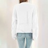 Women's Chunky Open Front Cable Knit Sweater Cardigan with Lantern Sleeves - 2 of 4