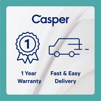 Casper Standard White Hybrid Pillow with Plush Knit Shell