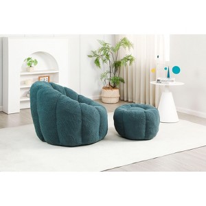 Kumasinova Giant Faux Fur Bean Bag Chair,Comfy Chair with Memory Foam,Sofa Chair (with Footrest) for Bedroom,Office,Living Room Furniture - 1 of 4