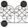 Plow & Hearth Scrollwork Wrought Iron Edging with Ground Stakes and Gunmetal Finish - 4 of 4