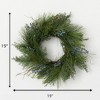 Artificial Juniper Mini Accent Wreath Green 19"H - 3 of 3