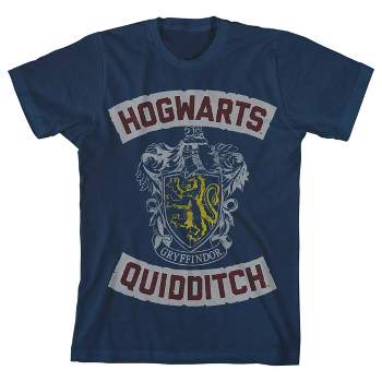 Harry Potter Hogwarts Quidditch Crest Navy Boy's Short-Sleeve T-shirt