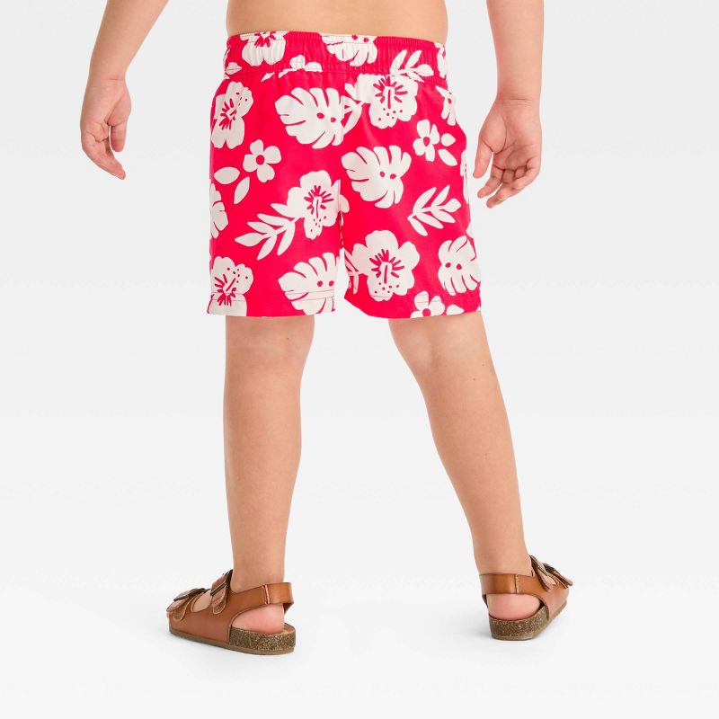 Toddler Boys' Hibiscus Floral Swim Shorts - Cat & Jack™, 4 of 5