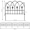 Sunnydaze Outdoor Lawn and Garden Metal Bayonne Style Decorative Border Fence Panel Set - 8' - Black - 5pk - 3 of 4