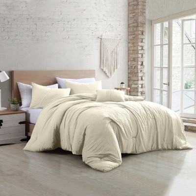 Modern Threads 4-Piece Garment-Washed Comforter Set Beck Coconut King