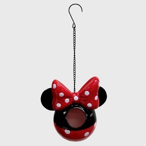 Disney 7" Minnie Mouse Hanging Resin Birdhouse: Ceramic & Metal, Weather-Resistant, No Assembly Required - 1 of 4