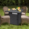 Tangkula 28" Gas Fire Pit Table, 50,000 BTU Auto-Ignition Propane Fire Pit Table, Outdoor Fire Table with Lid Suitable Black - 4 of 4