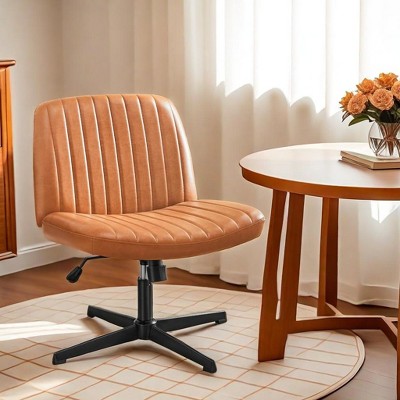 GlasFlength Task and Chairs Seating, Cross Legged Seating Sets, No Wheels Armless Swivel Home Office Chair, Gray, 25.98"*19.45"*34.45"