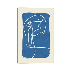 Sophisticated Lines on Blue IV by Maximiliano Casal Unframed Wall Canvas - iCanvas - 1 of 4