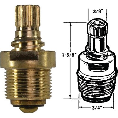 United States Hardware  Hot/Cold Water Faucet Stem for Tiger & Empire P-451C