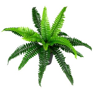 Northlight Potted Artificial Long Green Boston Fern Plant - 15.75" - 1 of 4