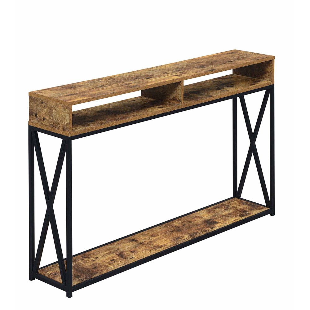 Photos - Coffee Table Tucson Deluxe Console Table with Shelf Barnwood - Breighton Home