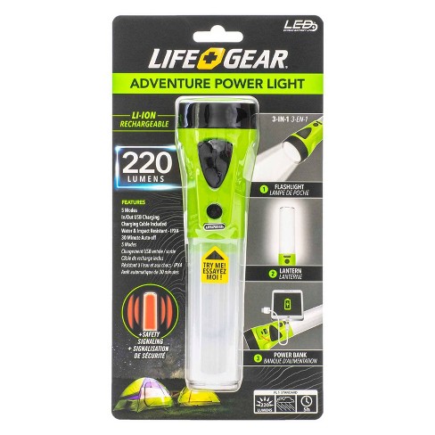 Life Gear Adventure 220 Lumens Led Power Light : Target