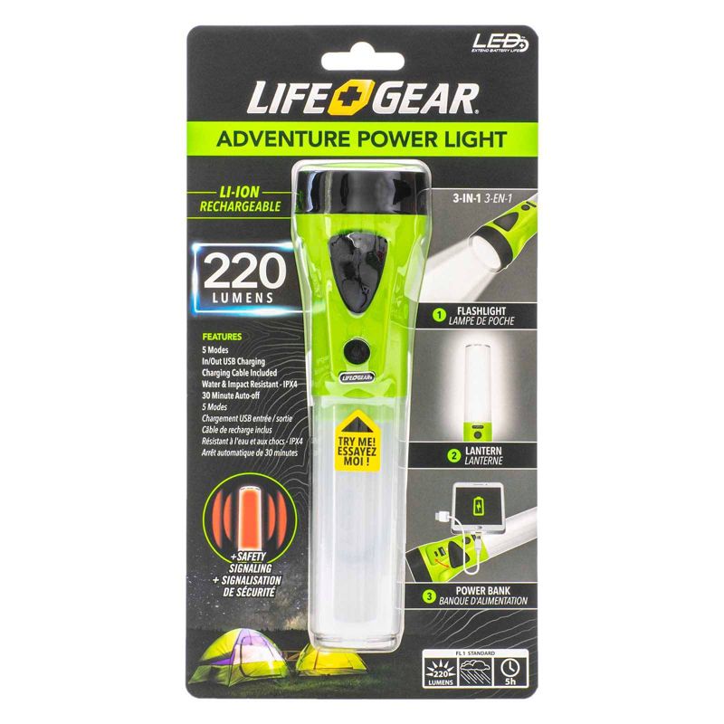 Life Gear Adventure 220 Lumens LED Power Light, 1 of 9