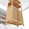 52-Inch Freestanding Bamboo Bathroom Cabinet with 2 Doors, Open Shelves, and Inner Storage – Multi-Use Floor Cabinet - 4 of 4