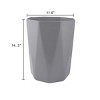 Racxily 4Pack 5 Gallon Trash Can, Plastic Office Trash Can, Geometric Silver - 2 of 3