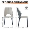 Upholstered Dining Chairs Set of 2, Modern PU Leather Kitchen Side Chairs, Farmhouse Dining Room Chair with Waterproof Surface and Metal Legs - 3 of 4