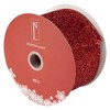 Northlight Shimmering Red Solid Christmas Wired Craft Ribbon 2.5" x 16 Yards - 3 of 3