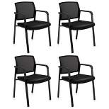 Costway Conference Chairs Set of 2/4 Stackable Office Guest Mesh Chairs for Waiting Room