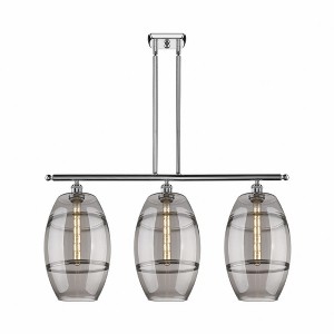 Vaz - 3 Light Stem Hung Island In Industrial Style-19 Inches Tall and 36.5 Inches Wide - 1 of 1