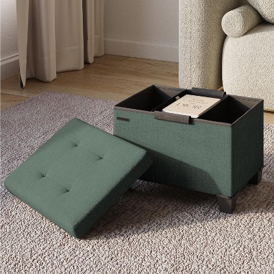 StorageBud Storage Ottoman for Bedroom End of Bed, Fabric Storage Bench, Large Storage Ottoman Bench, Entryway Bench with Storage