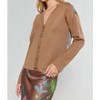 Women's Floral Contrast Cardigan - current air - 4 of 4