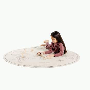Gathre World Map Tapestry Circle Kids' Floor Mat