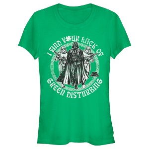 Juniors Womens Star Wars St. Patrick's Day I Find Your Lack of Green Disturbing T-Shirt - 1 of 4