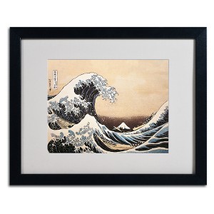 Trademark Fine Art -Katsushika Hokusai 'The Great Wave' Matted Framed Art - 1 of 4