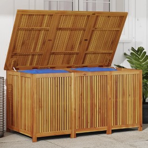 vidaXL Patio Storage Box 59.1"x31.5"x29.5" Solid Wood Acacia - 1 of 4