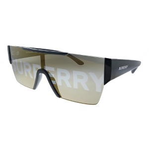 Burberry BE 4291 3001/G Unisex Rectangle Sunglasses Black 38mm - 1 of 3