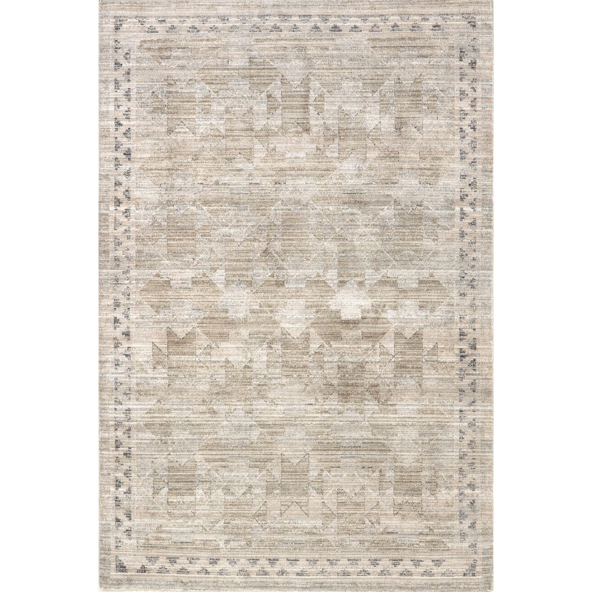 Nuloom Aine Bordered Machine Washable Pet Friendly Indoor/Outdoor Area Rug, 5' x 7' 10", Beige