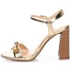 Journee Collection Womens Dianne Tru Comfort Foam Open Square Toe Stacked Heel Sandals Gold 10 - 2 of 4