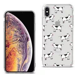 Reiko Apple iPhone XS Max Design Air Cushion Case with Cow Design in Clear