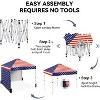 10 x 10 Camping Tent, Portable Canopy Tent, Pop Up Beach Tent 2 Sidewalls Vented Roof, Instant Canopy Tent Carry Bag Sandbag for Camping Picnic Party - 4 of 4