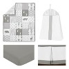 Sweet Jojo Designs Boy Girl Gender Neutral Unisex Baby Crib Bedding Set - Woodsy Collection Grey and White 4pc - 2 of 4