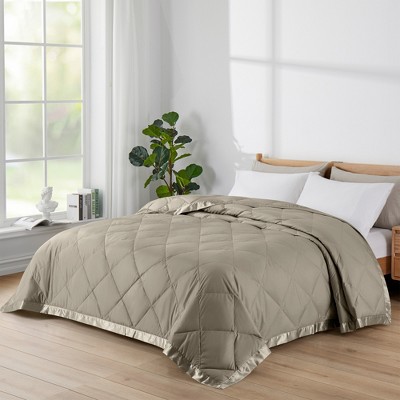 Puredown Diamond Quilted 75% White Down Oversize Bed Blanket