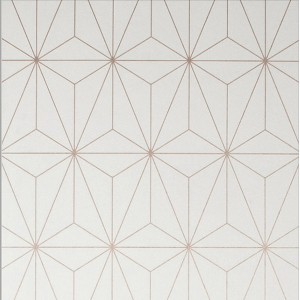 Prism White and Rose Gold Geometric Paste the Wall Wallpaper - 1 of 4